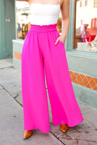 Just Dreaming Palazzo Pants in Hot Pink