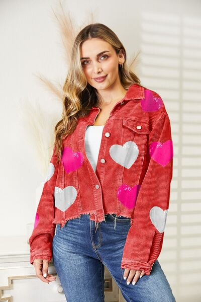 Enchanted Energy Sequin Hearts Jacket (2 colors)