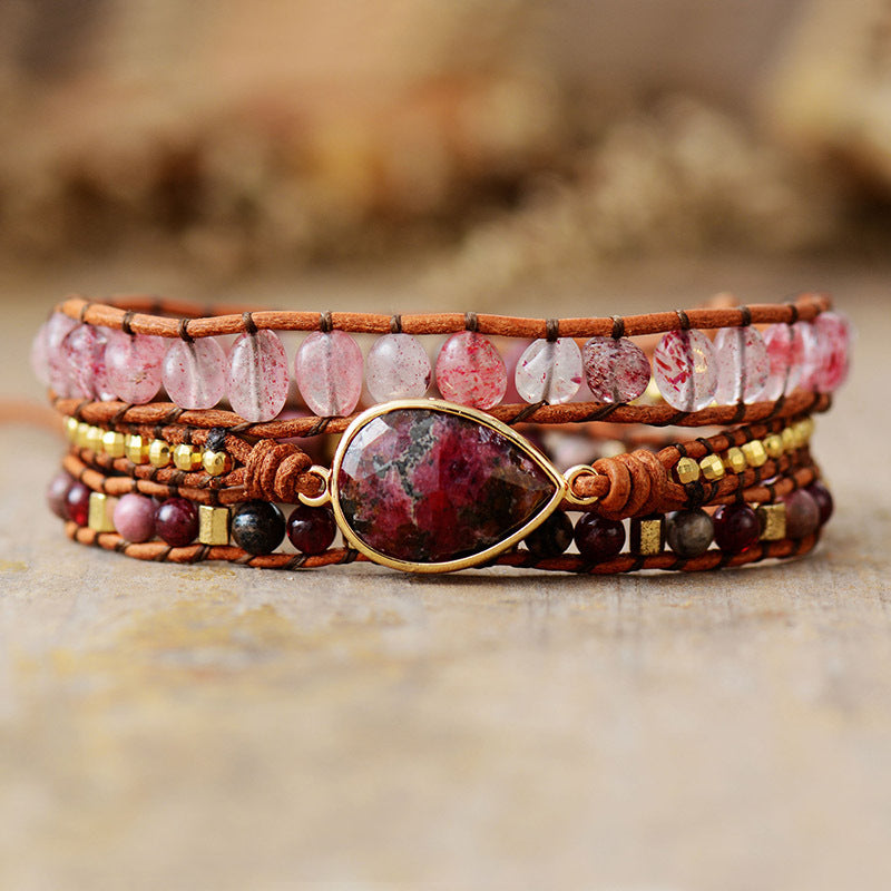 Natural Stone and Beaded Layers Bracelet *FINAL SALE*