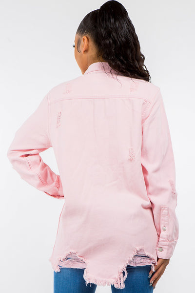 Stella Denim Jacket in Pink