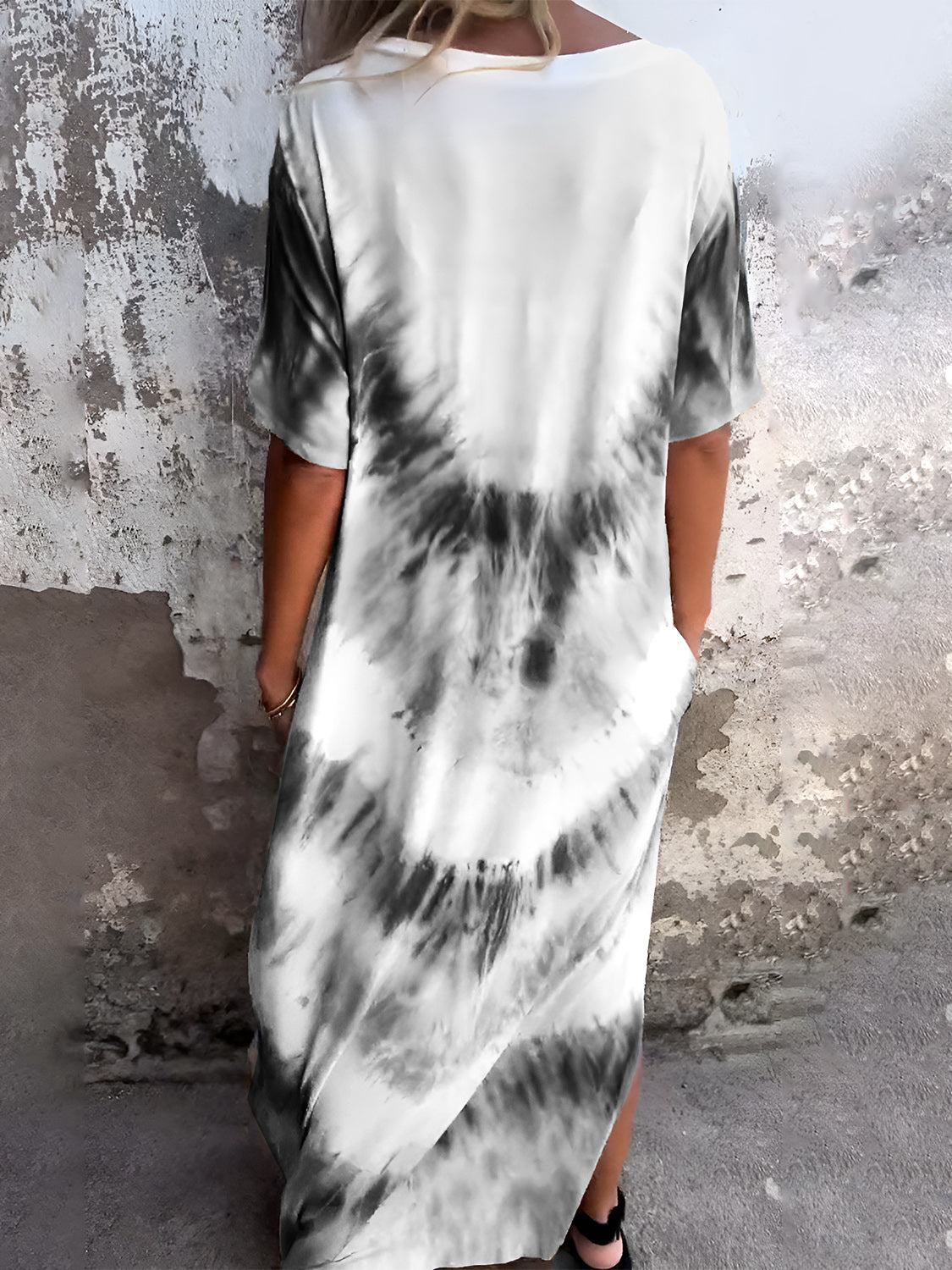 Feeling Beachy Tie-Dye Short Sleeve Maxi