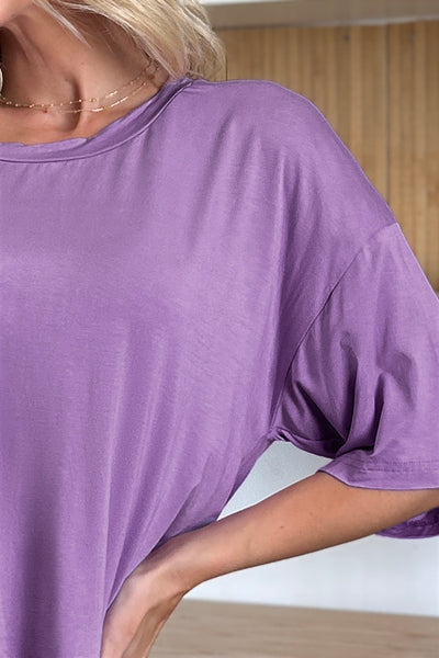 Round Neck Drop Shoulder T-Shirt