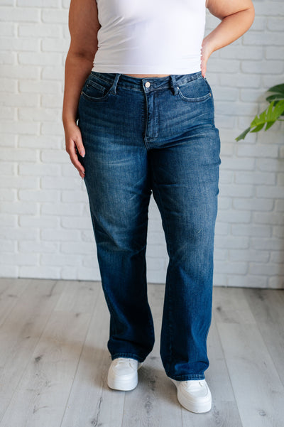 Judy Blue Muriel Mid Rise Tummy Control Classic Straight Jeans