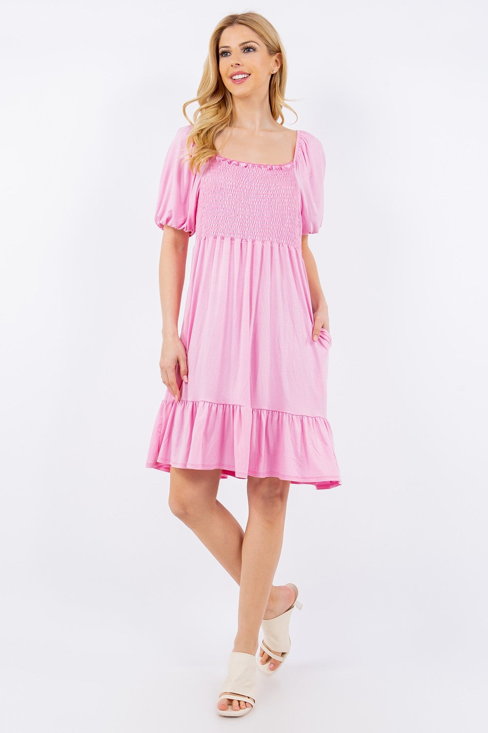 Simple Sweet Smocked Dress *3 colors*