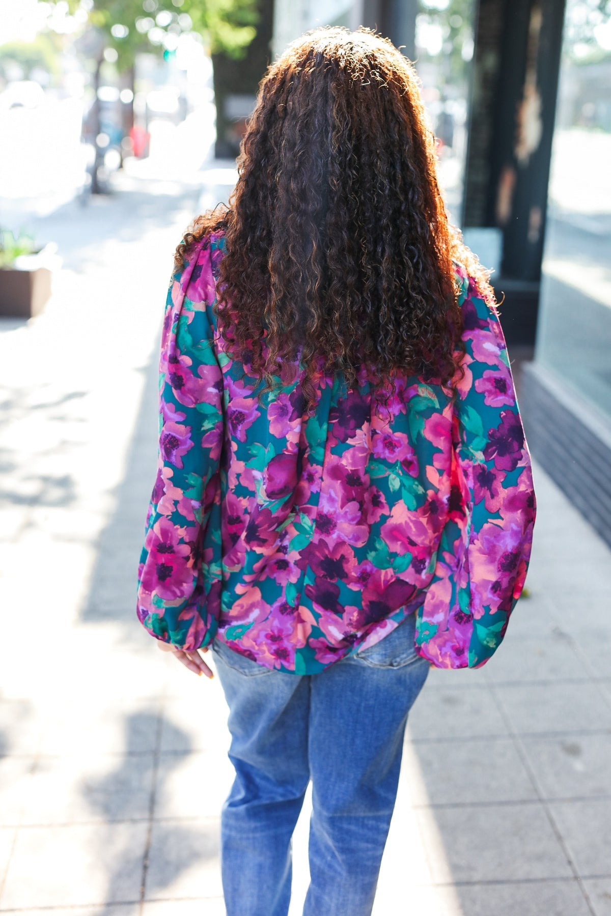 Beautiful You Floral Blouse - Hunter Green