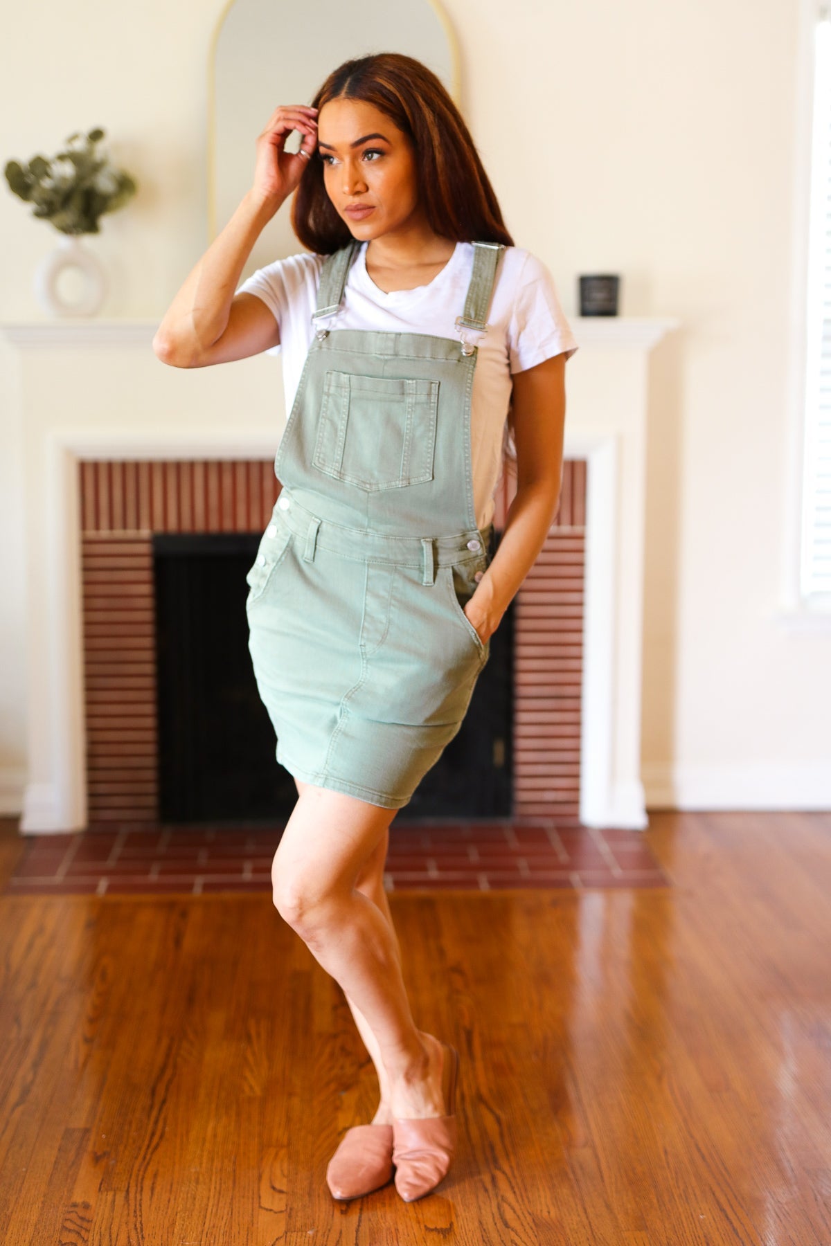 Judy Blue Weekend Ready Distressed Overall Skirt