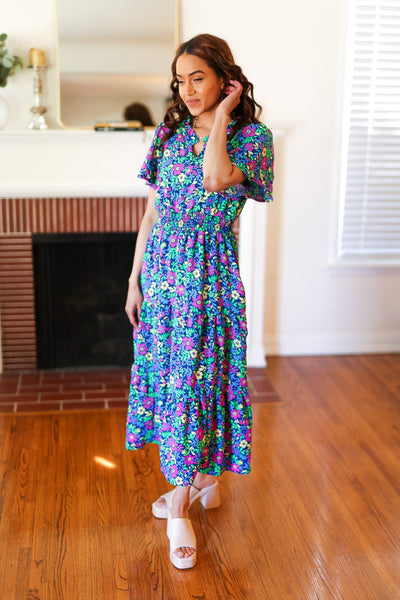 Eyes On You Maxi Dress in Navy