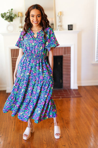 Eyes On You Maxi Dress in Navy