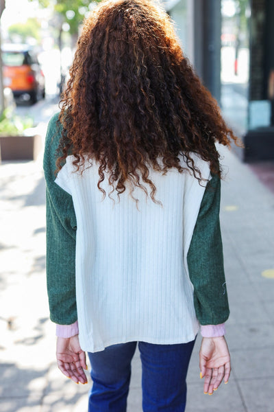 Pretty In Button Down Shacket - Pink & Olive