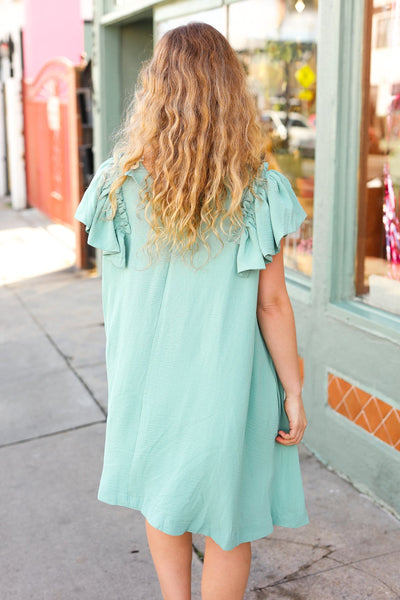 Out For The Day Dress in Sage