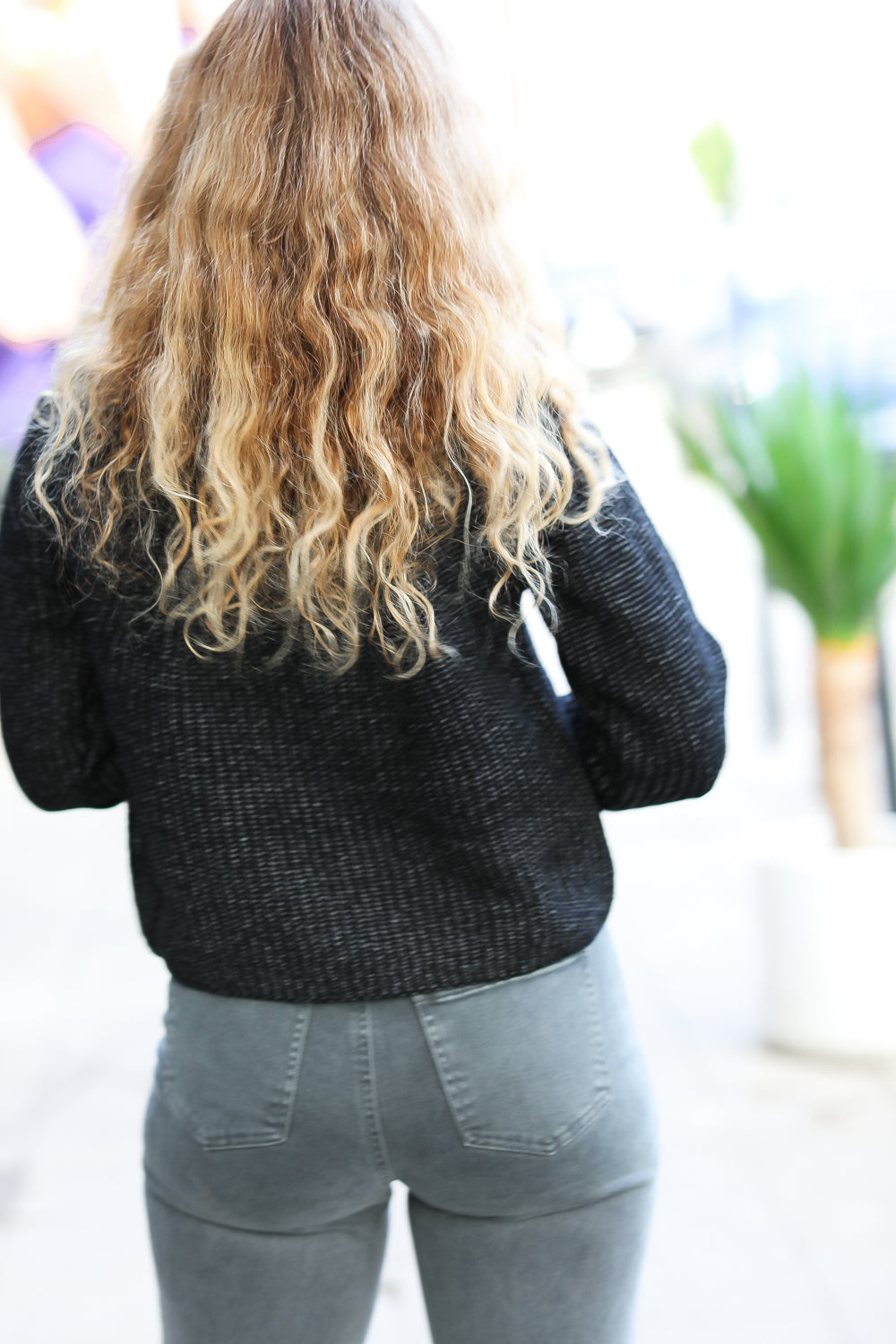 Black Mélange Sweater
