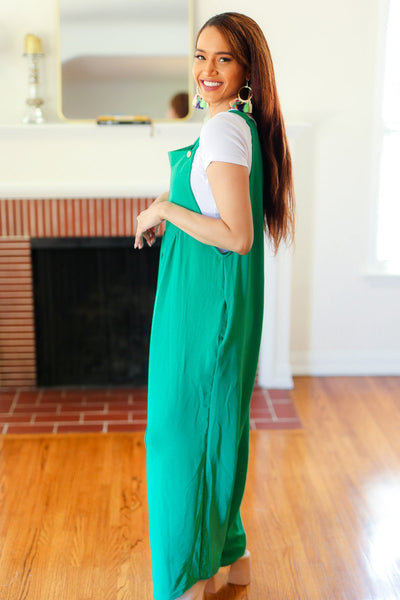 Summer Dreaming Overall Jumpsuit in Green