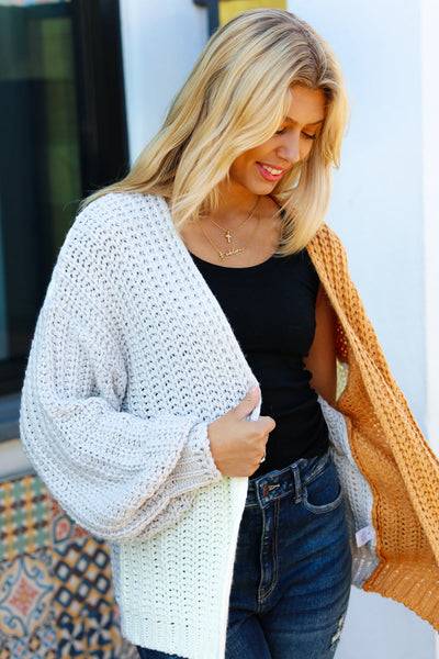 Two Sides of Ever Story Chunky Knit Cardigan