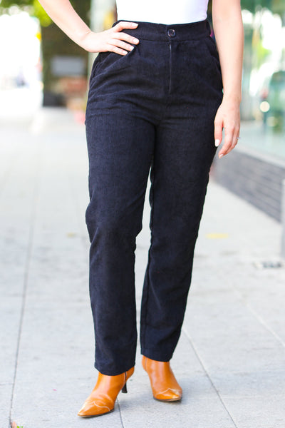 Going Your Way Corduroy Pants in Black