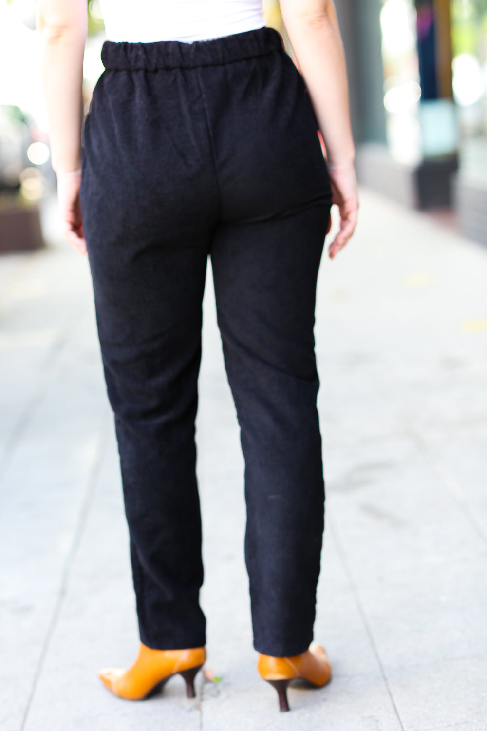 Going Your Way Corduroy Pants in Black