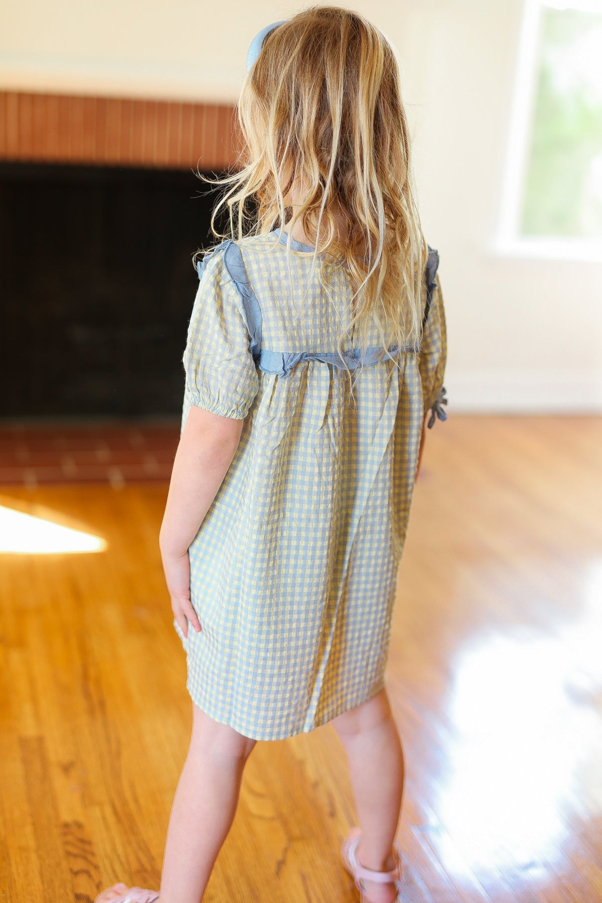 Kids Charming Blue Gingham Dress