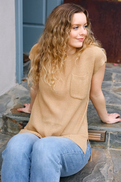 Best In Bold Sweater Top in Taupe