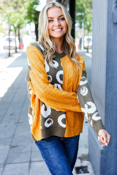 Feeling Casual Chic Sweater - Mustard & Olive