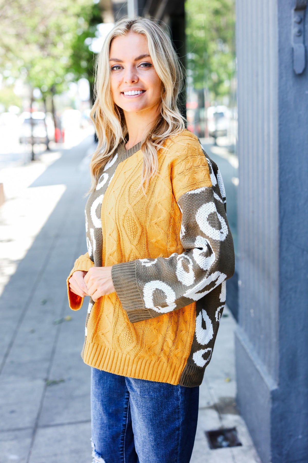 Feeling Casual Chic Sweater - Mustard & Olive