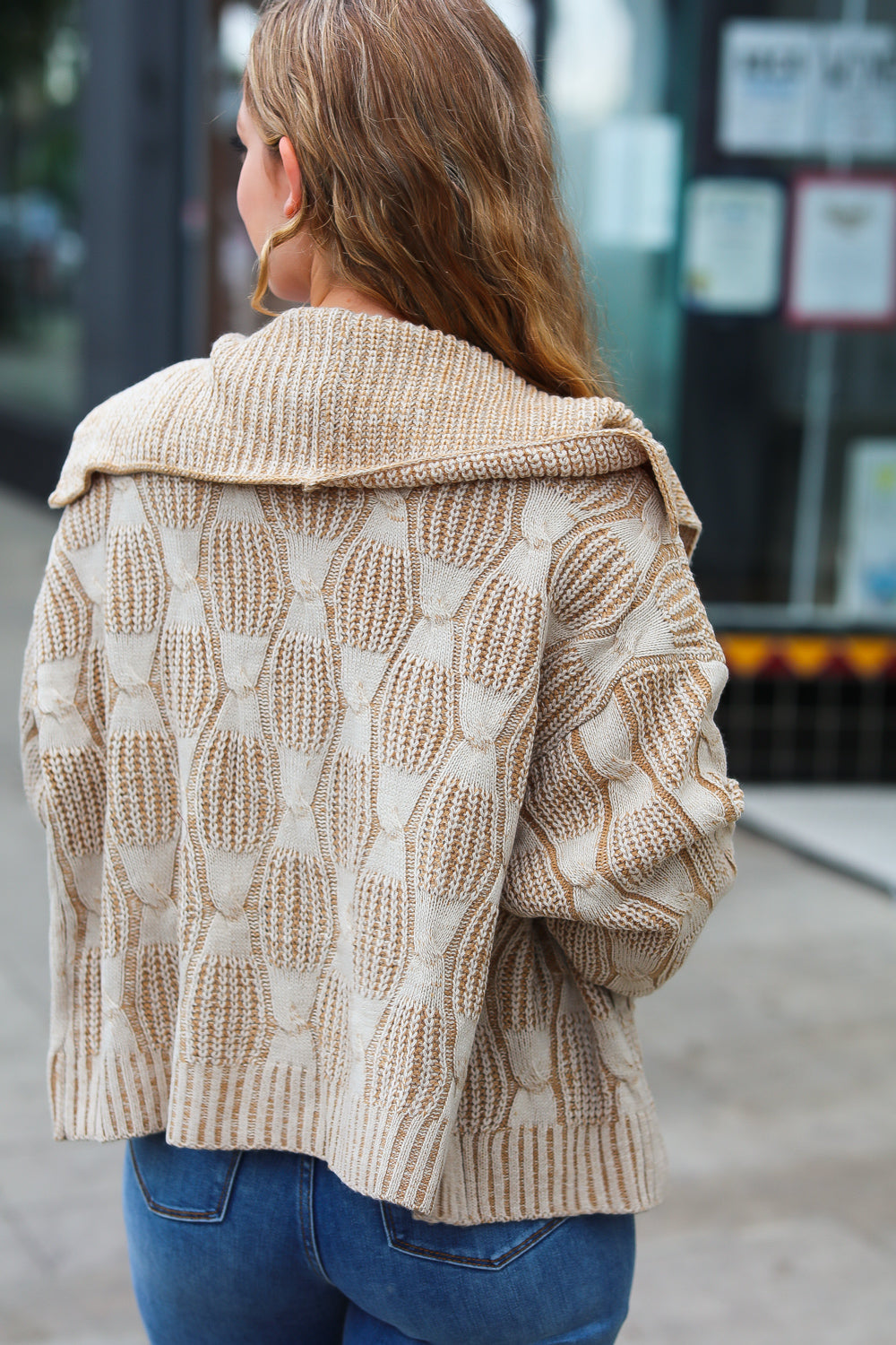 All of Me Taupe Two Tone Cardigan