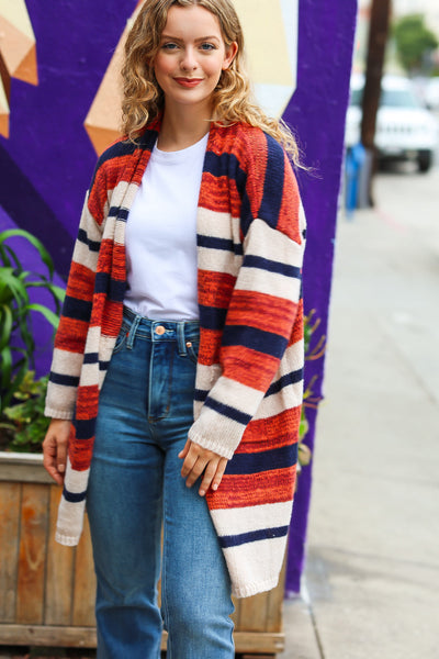 All Put Together Striped Cardigan