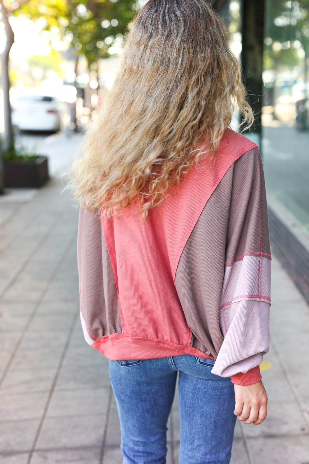 Boldly You Dolman Colorblock  Bomber Jacket - Camel