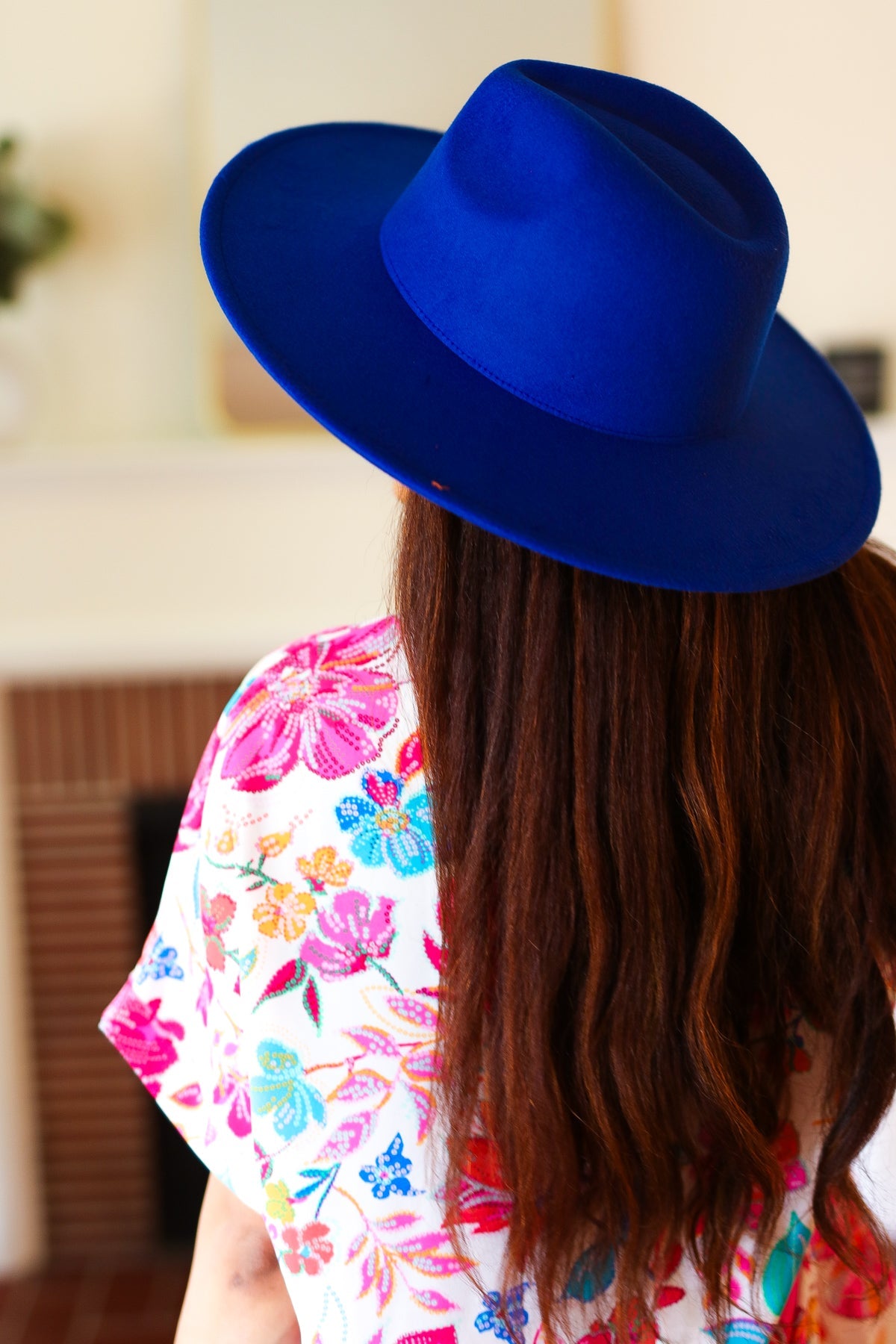 Seize The Day Felt Fedora Hat in Blue