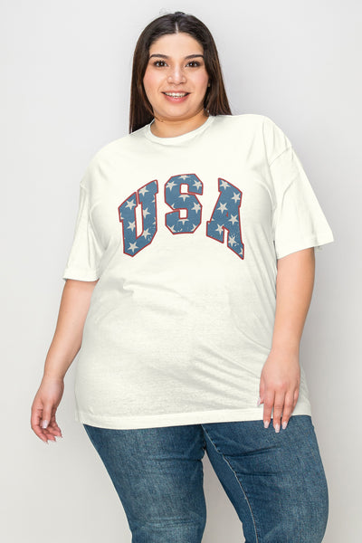 USA Starry Graphic Short Sleeve T-Shirt