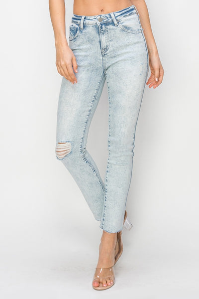 Risen Catalina High Rise Distressed Skinny Jeans