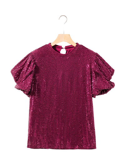 Get Your Attention Sequin Blouse