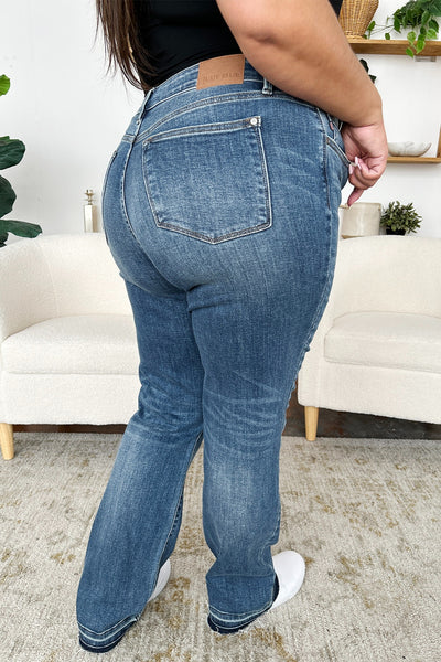 Judy Blue Gia Mid Rise Release Hem Jeans