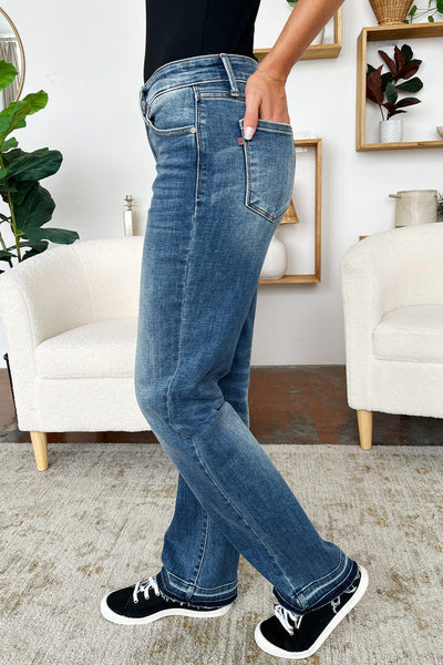 Judy Blue Gia Mid Rise Release Hem Jeans