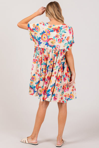 Derby Date Floral Button-Down Dress