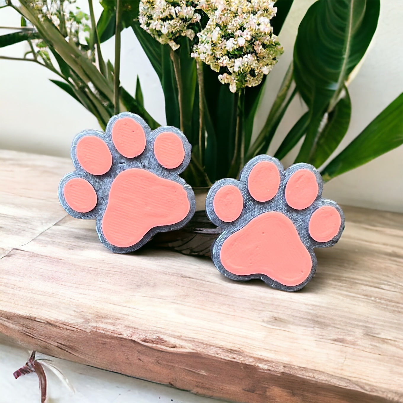 Paw Print Vent Clips Freshies in Coral