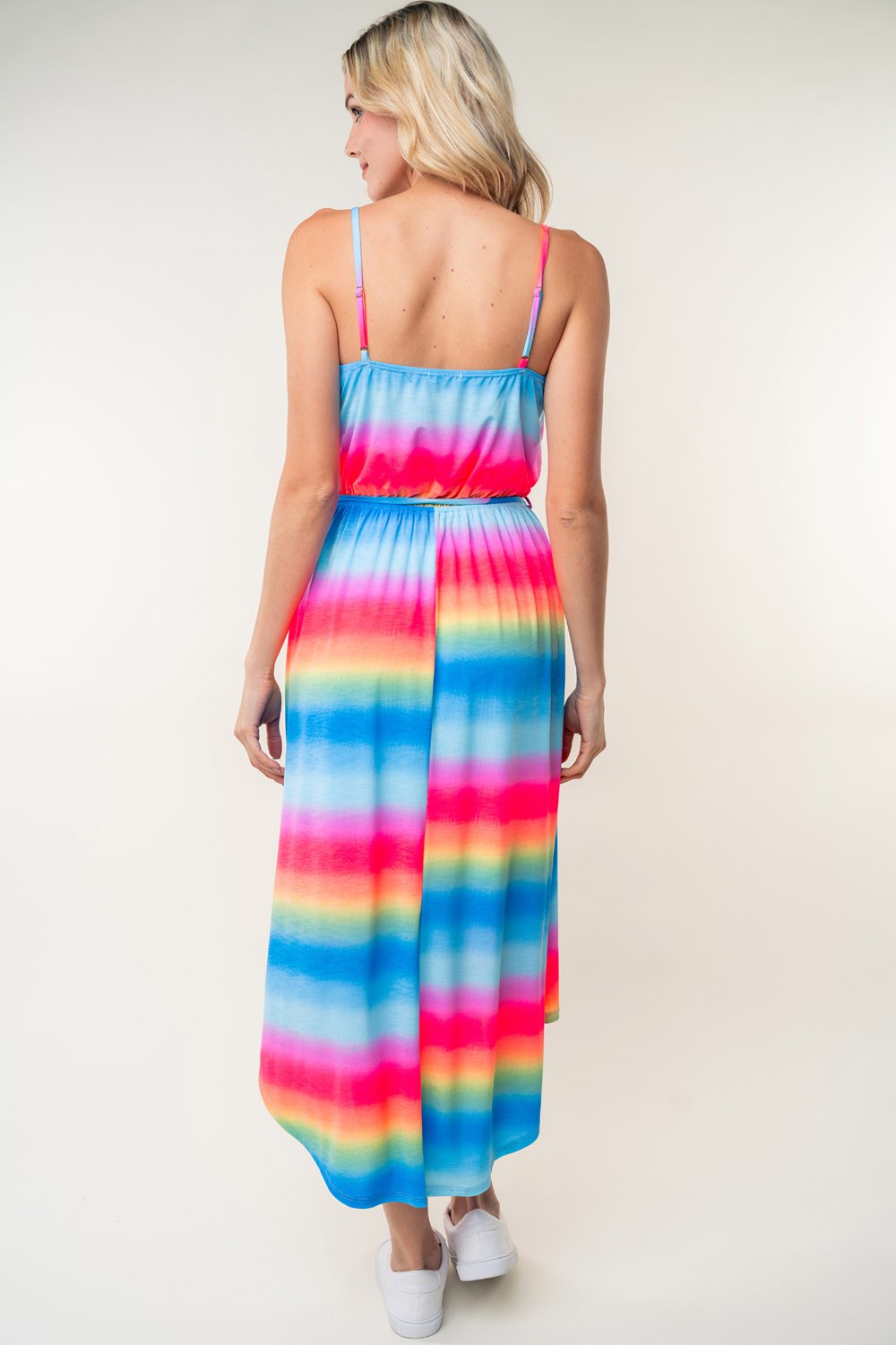 Sunny Ombre Striped Midi Cami Dress