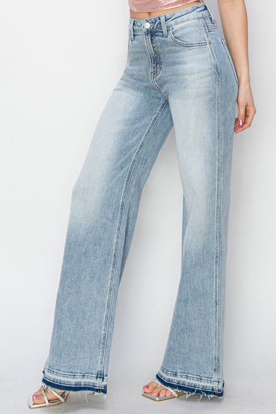 Risen Elenor High Rise Wide Leg Jeans