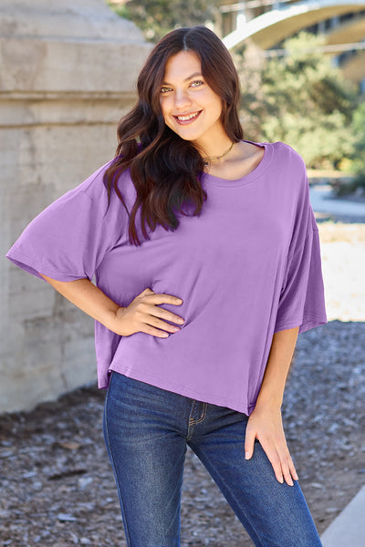 Round Neck Drop Shoulder T-Shirt