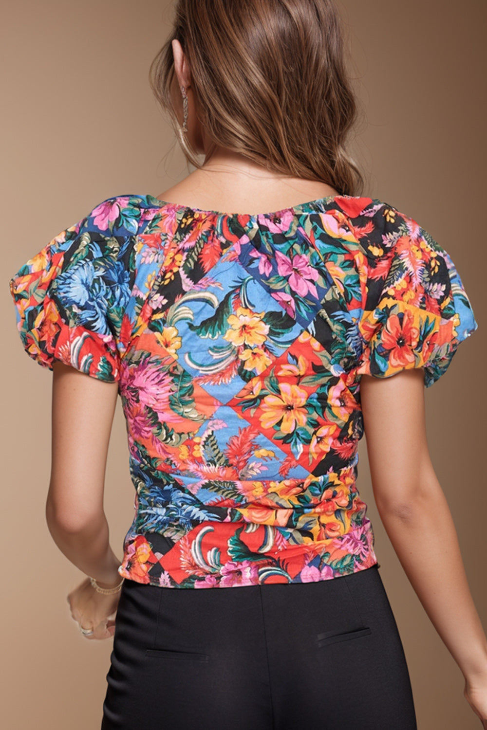 Tropical Love Ruched Blouse