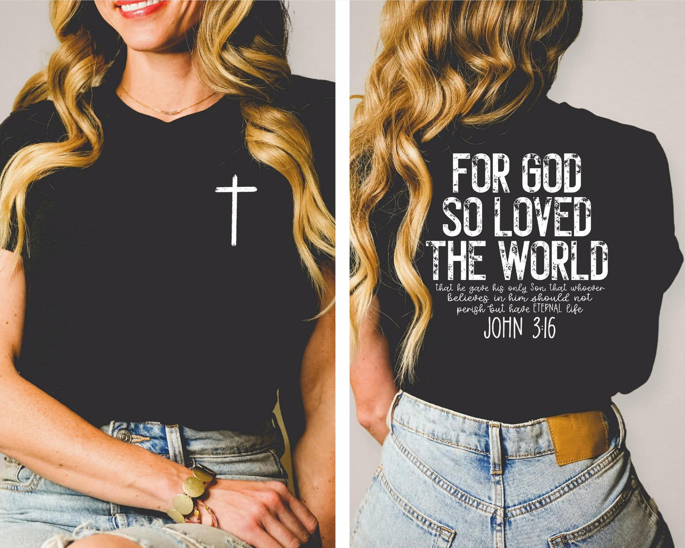 For God so loved the world - With Pocket Accent  Graphic Tee