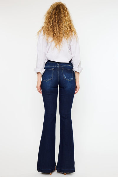 Kancan Hazel Mid Rise Slim Flare Jeans