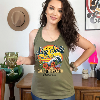 Stay Salty Racerback Tank *2 colors*