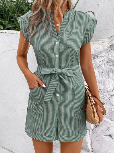 Poppy Tie Waist Romper *6 colors*