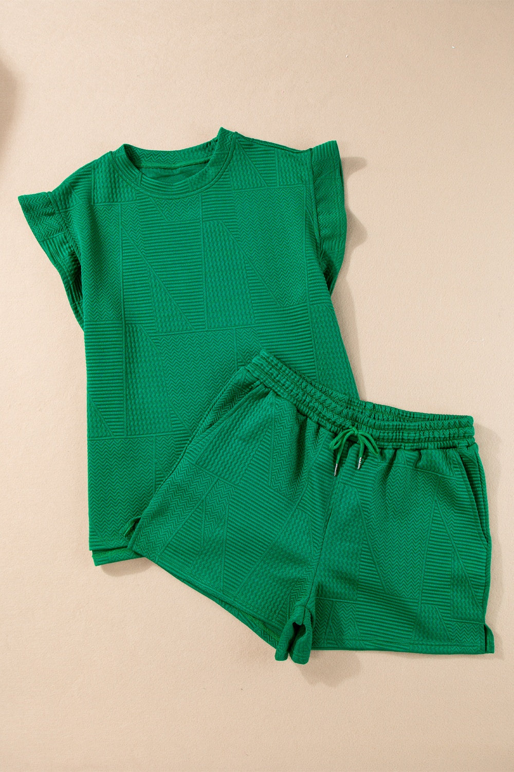 Jewel Tone Top and Drawstring Shorts Set *2 colors*