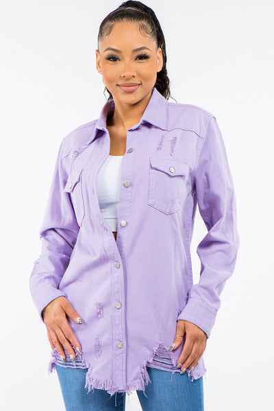 Stella Denim Jacket in Lavender