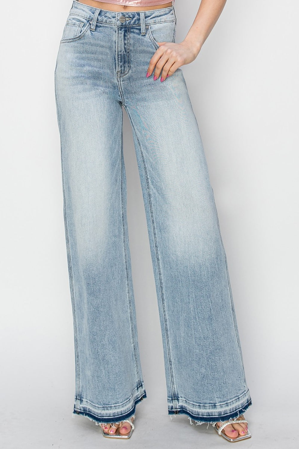 Risen Elenor High Rise Wide Leg Jeans