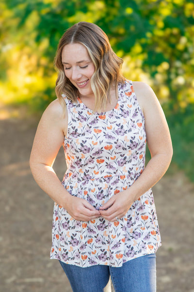 Renee Ruffle Tank - Harvest Floral