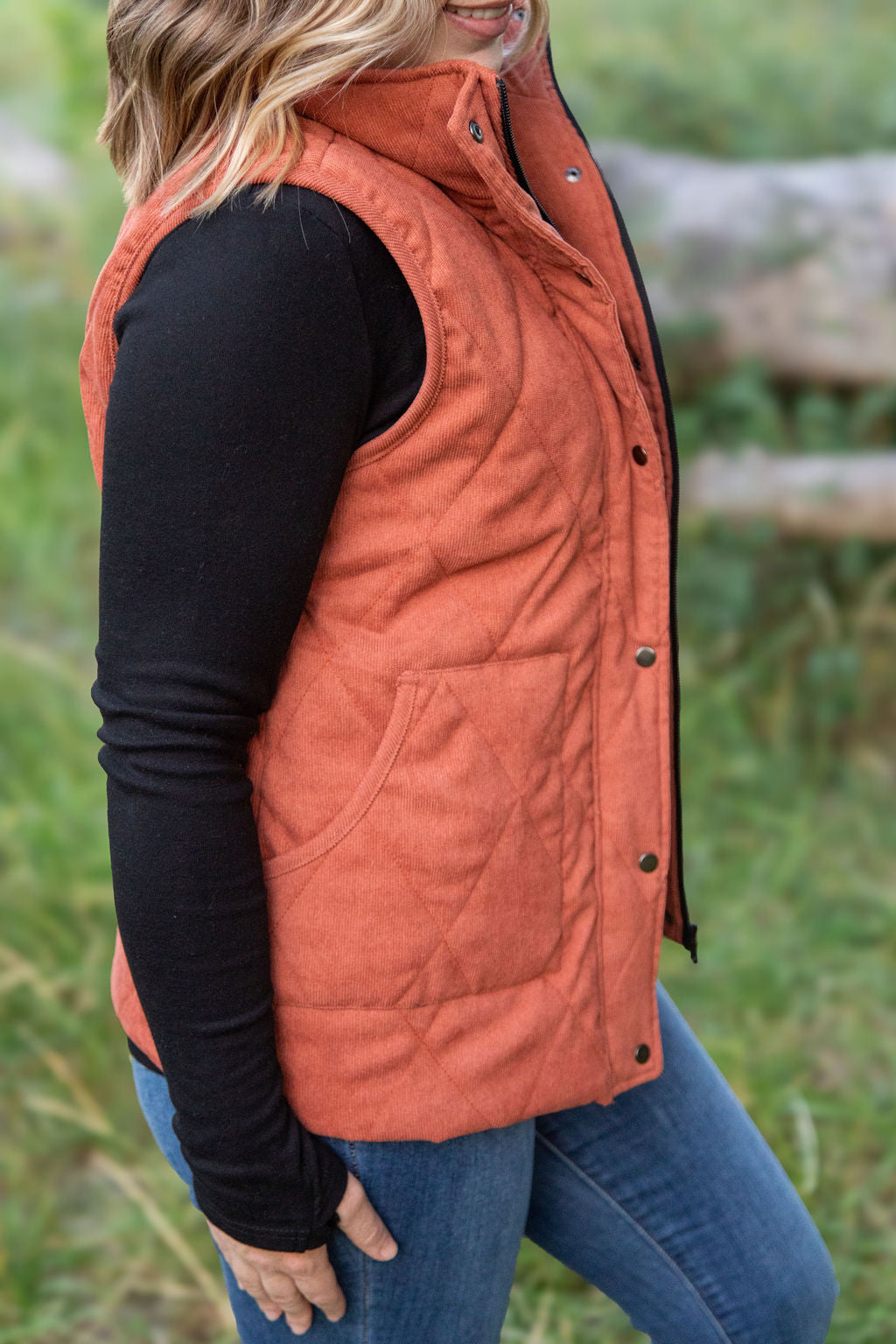 Corduroy Vest - Pumpkin