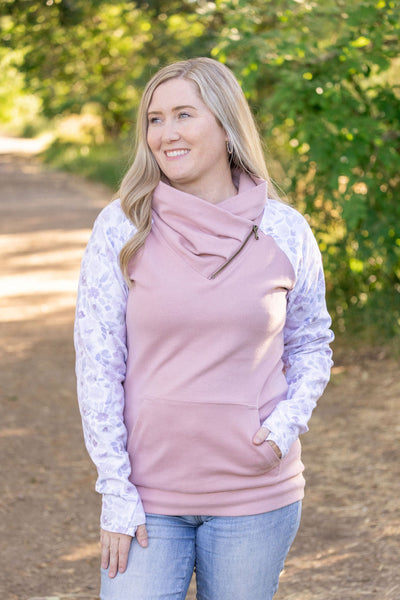 Zoey Zip Cowl - Pink and Blush Floral