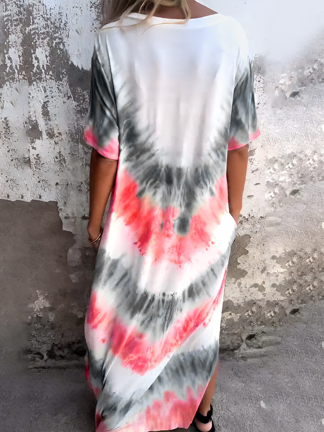 Feeling Beachy Tie-Dye Short Sleeve Maxi