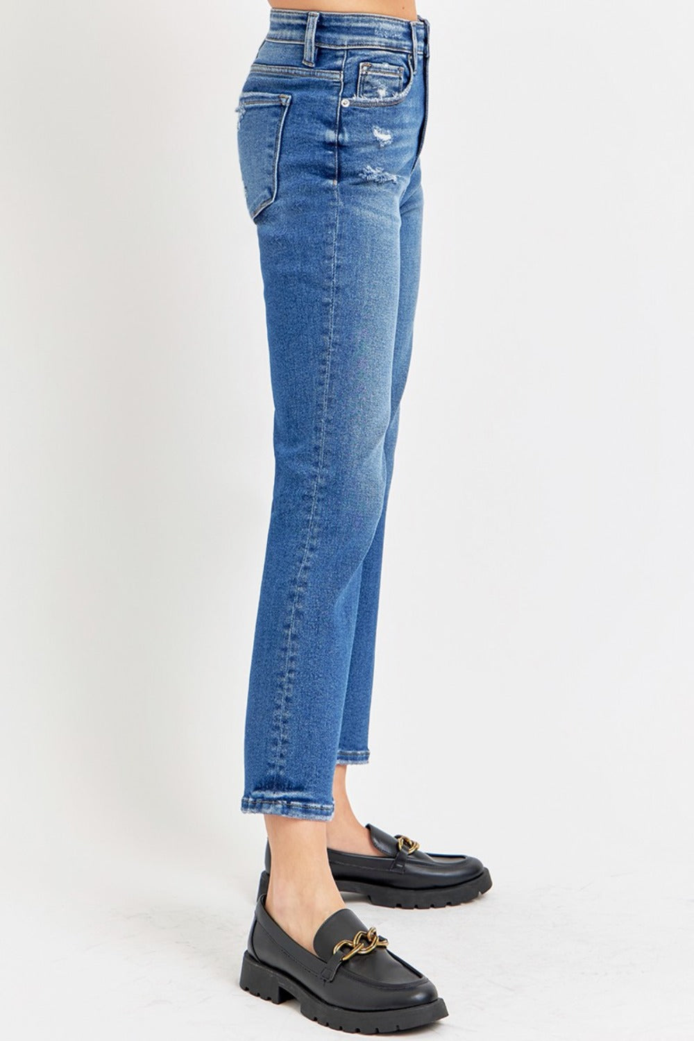 RISEN Malia Tummy Control High Rise Crop Bootcut Jeans